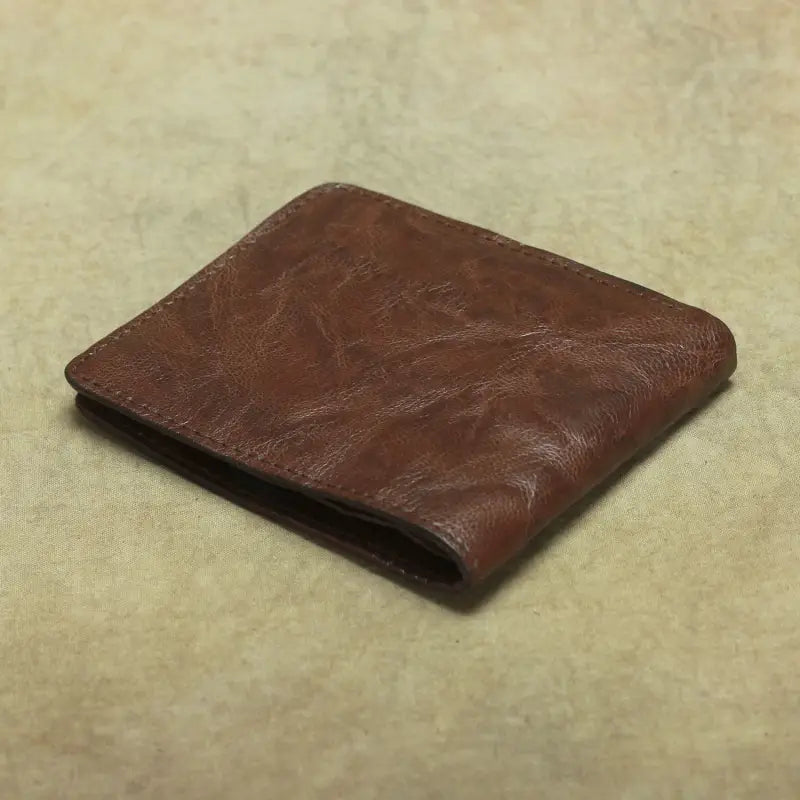 Portefeuille de bifold en cuir authentique vertical et horizontal Slim Card Portez pour les hommes