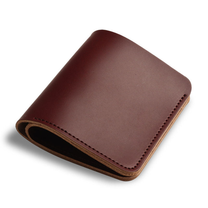 Men’s Short Two-layer Leather Wallet - Snazzy Two-Layer Wallet for Men Who Lounge in Style