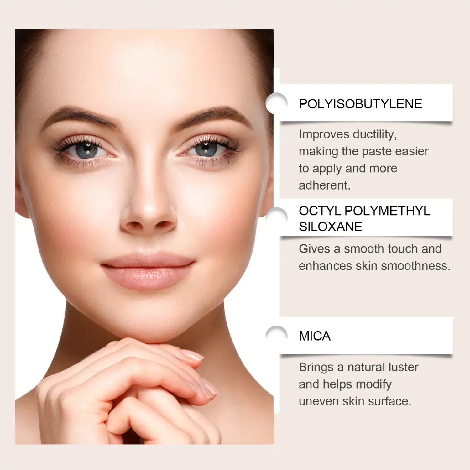 Natural Light Brown Lotus Root Congee Highlighter Pen 2.2 x 11CM