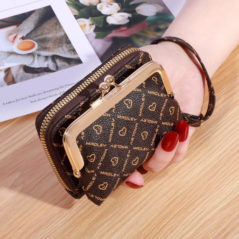 Wallet Women’s Fashion Wrist Strap Short - Chic Wallet for Women Perfectly Short and Plaid