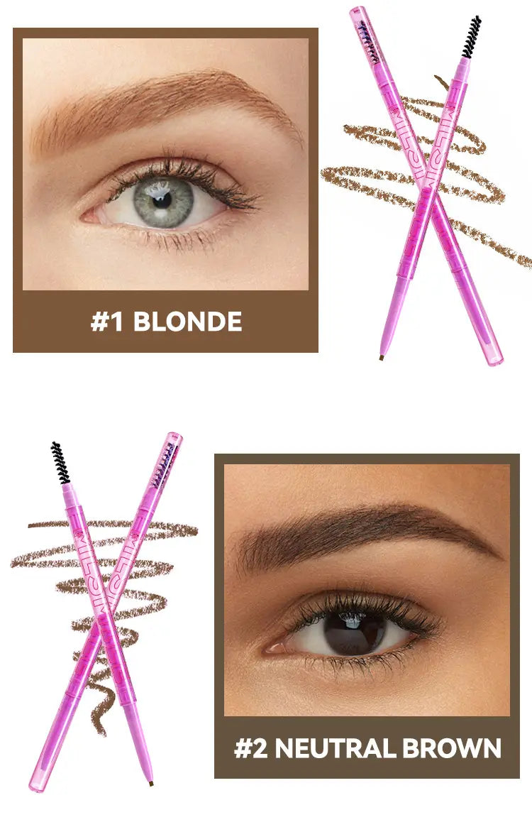 Waterproof Eyebrow Pencil Set with 4 Neutral and Dark Shades