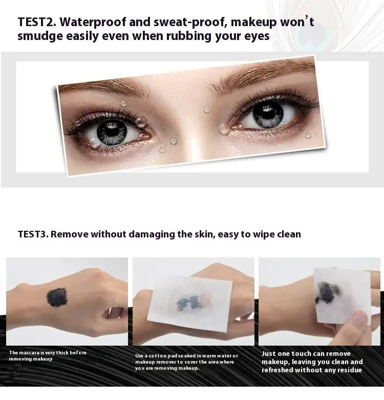Long Curling Base Peacock Mascara for Curly Black Eyelashes