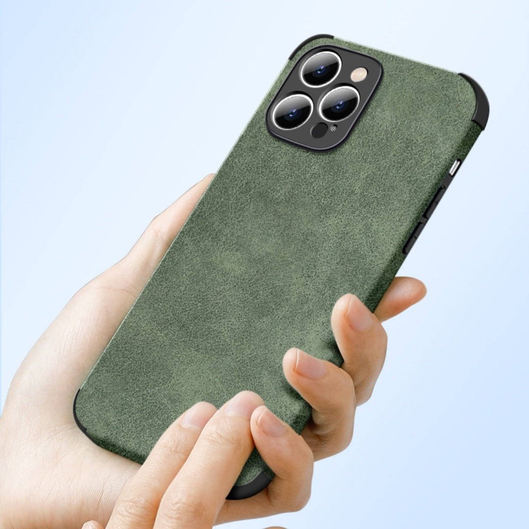 Solid Color Silicone Lambskin Phone Case