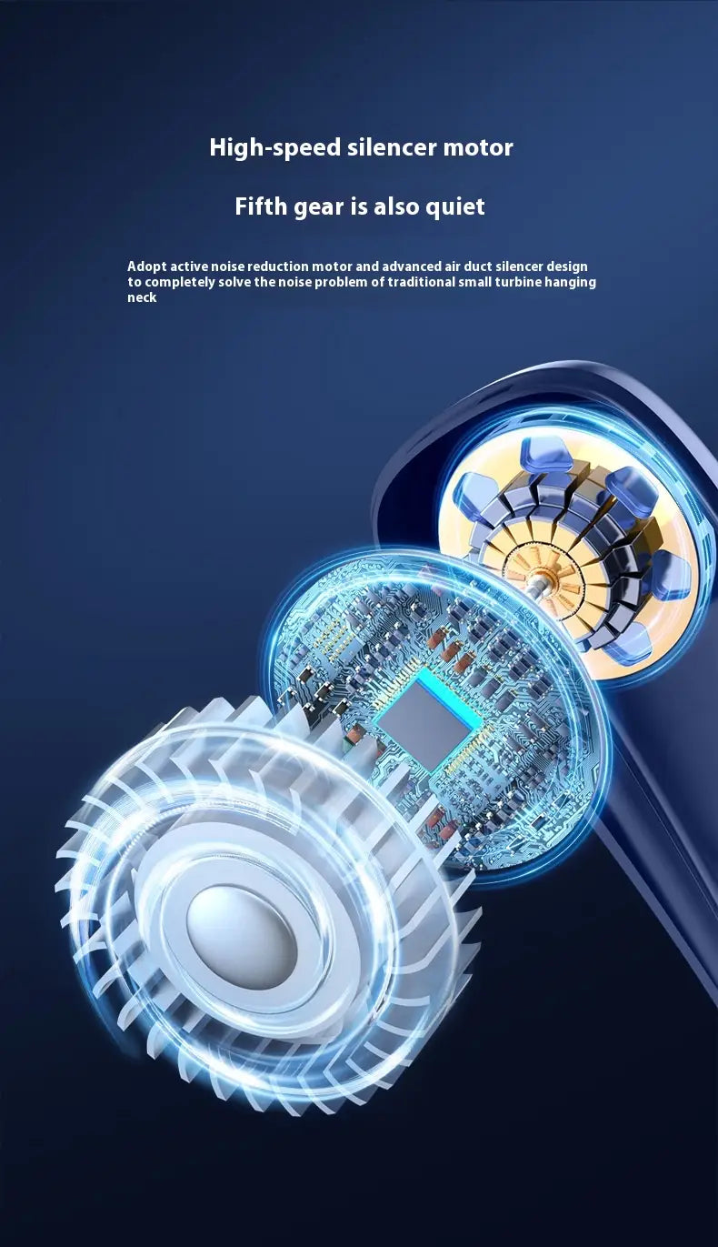 Halter Fan USB Portable Charging with Digital Display and Strong Wind Modes