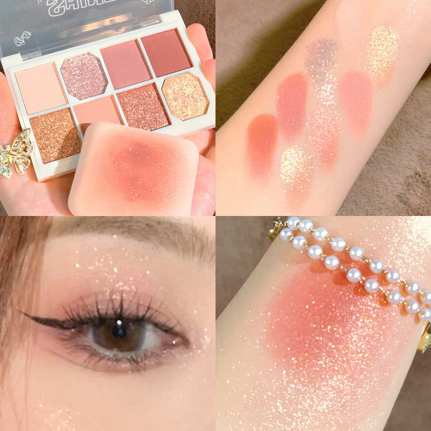 Eight-color Eyeshadow Palette Gentle Milk Tea Color Fairy - Tea Color Fairy’s Gentle Milk Tea Eyeshadow Palette