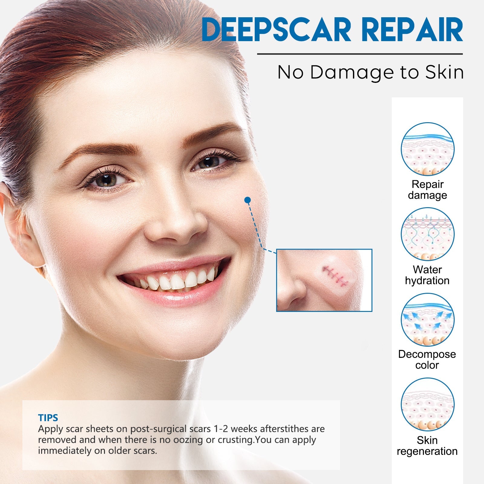 Elaimei Facial Invisible Scar Sticker Roll for Concealing Scars - elaimei facial invisible scar sticker roll