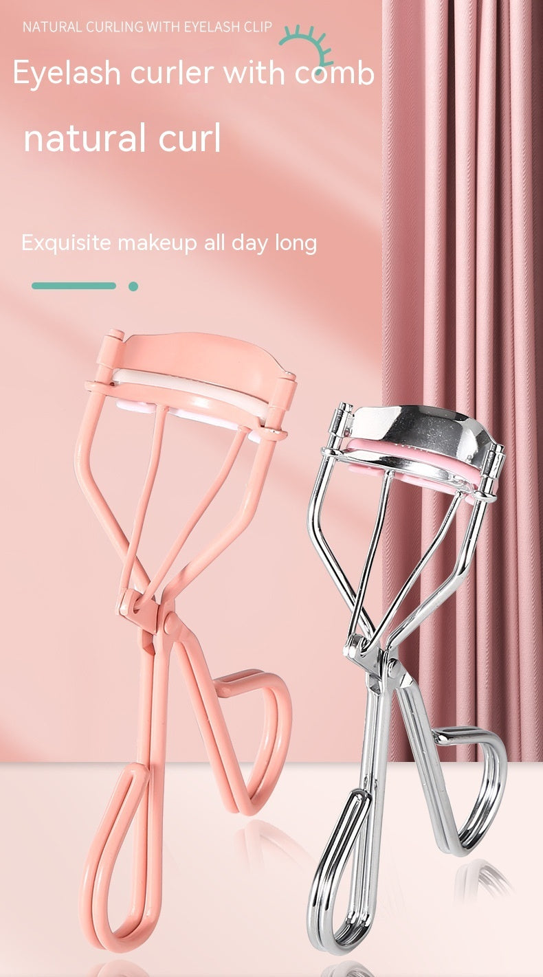 Electric and Pink Curling Eyelash Curler with Comb for Natural - curling eyelash curler natural comb girls