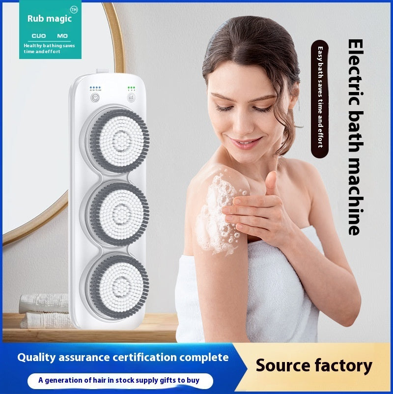 Electric Bath Rubbing Machine Waterproof Complete Set with Rotation and Accessories - Teleplus electric bath rubbing