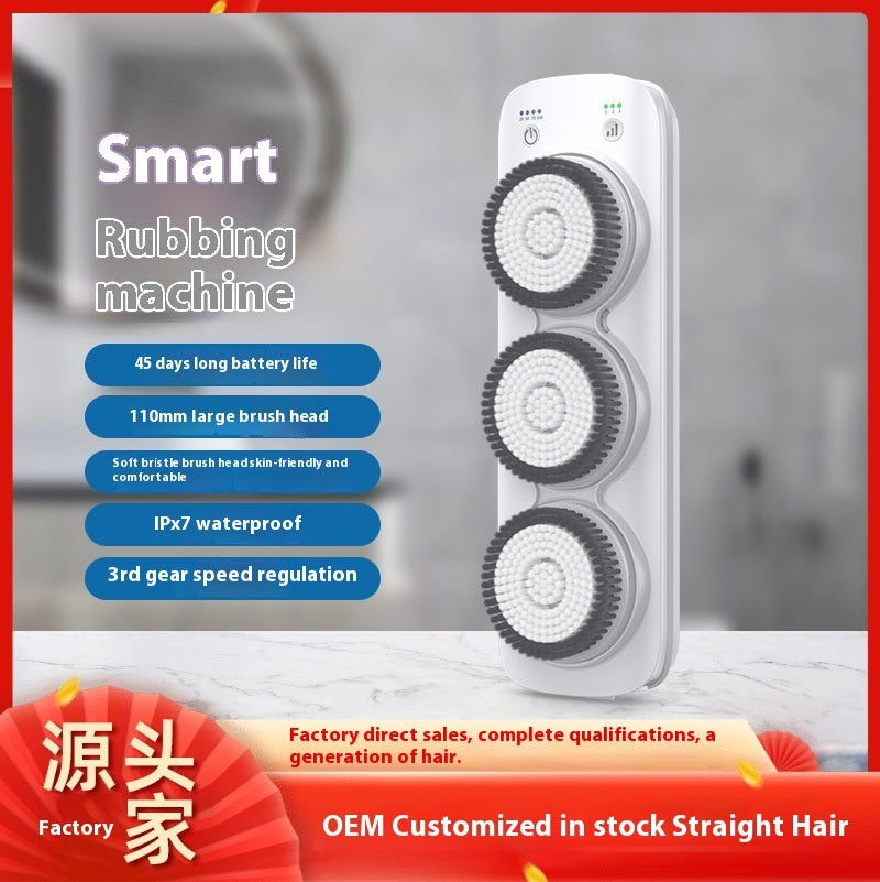 Electric Bath Rubbing Machine Waterproof Complete Set with Rotation and Accessories - Teleplus electric bath rubbing