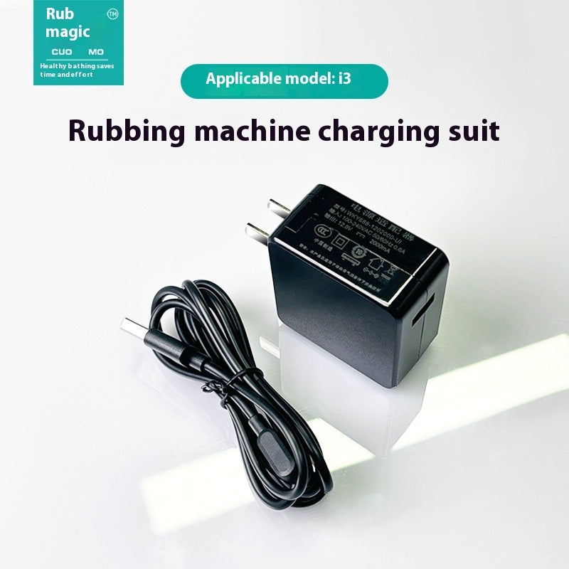 Electric Bath Rubbing Machine Waterproof Complete Set with Rotation and Accessories - Teleplus electric bath rubbing