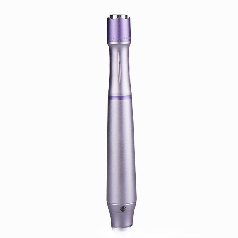 Purple and Silver Electric Beauty Instrument for Face Microneedle Pen Household Water Light - Transform Your Skin