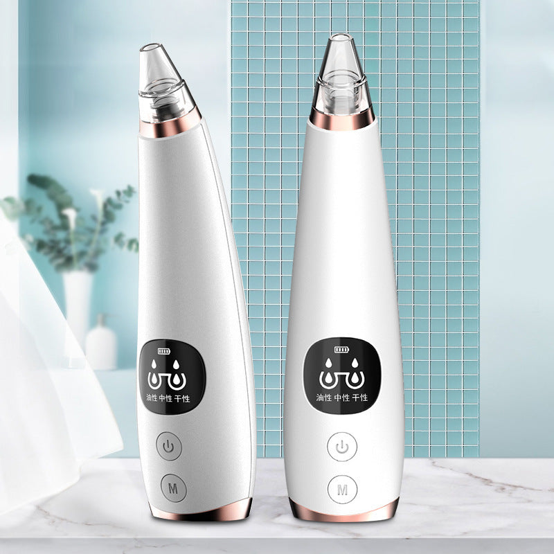 Portable Electric Blackhead Meter with Ultrasonic Vibration White Color - Zap Dead Skin Away the electric blackhead