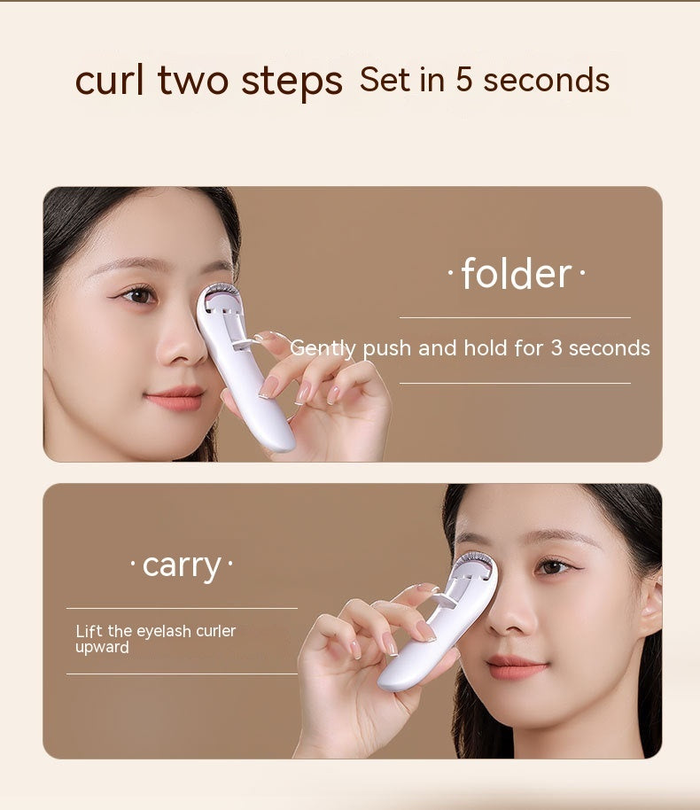 Electric Eyelash Curler with Temperature Control for Long-lasting Curling - electric eyelash curler temperature control