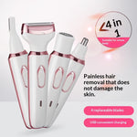 Electric Hair Removal Shaver with Washable Blade and Protective Cover - hair removal protective cover