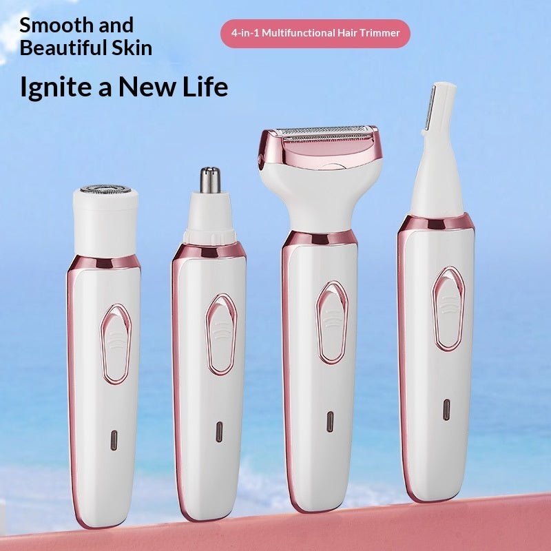 Electric Hair Removal Shaver with Washable Blade and Protective Cover - hair removal protective cover