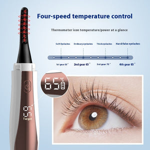 Electric Heating Eyelash Curler with Waterproof Silicone Bruch Head - eyelash curler electric heating ion ironing