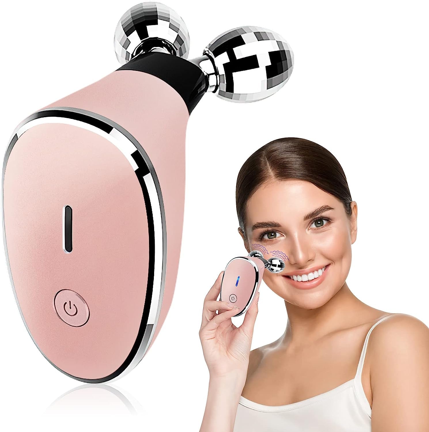 Electric Rollers Inductive Therapeutical Instrument EMS Facial Massager - Roll Your Way to Radiance with Electric