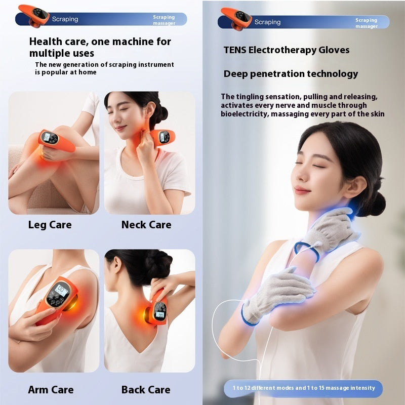 Electric Scraping EMS Micro Current Vacuum Therapy Suit with Variable Speed - Teleplus electric scraping ems micro