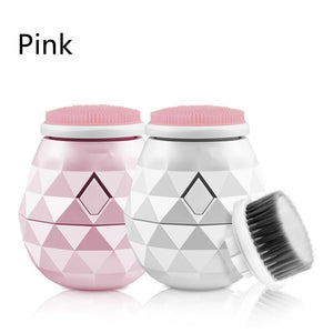 Electric Soft Hair Silicone Massage Facial Cleansing Brush for Skin Rejuvenation - With a Smile electric soft hair