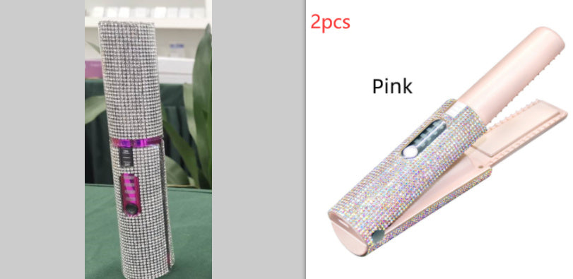 Electric USB Hair Straightening Brush Dual-Use 16MM-20MM Diameter - electric usb hair straightening brush straightener