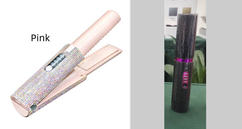 Electric USB Hair Straightening Brush Dual-Use 16MM-20MM Diameter - electric usb hair straightening brush straightener