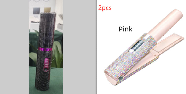 Electric USB Hair Straightening Brush Dual-Use 16MM-20MM Diameter - electric usb hair straightening brush straightener