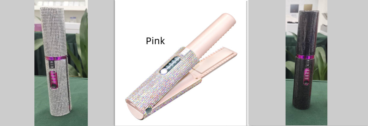 Electric USB Hair Straightening Brush Dual-Use 16MM-20MM Diameter - electric usb hair straightening brush straightener