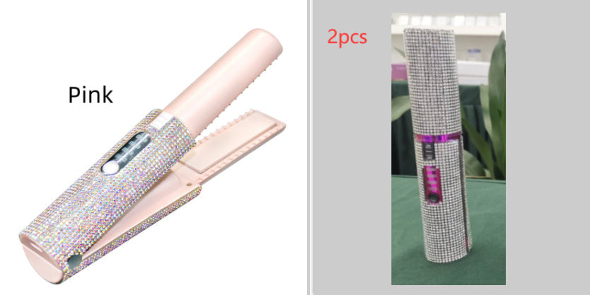 Electric USB Hair Straightening Brush Dual-Use 16MM-20MM Diameter - electric usb hair straightening brush straightener