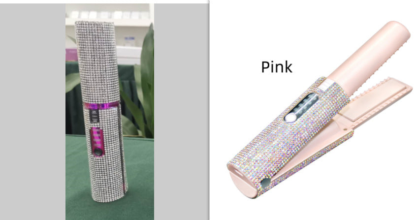 Electric USB Hair Straightening Brush Dual-Use 16MM-20MM Diameter - electric usb hair straightening brush straightener