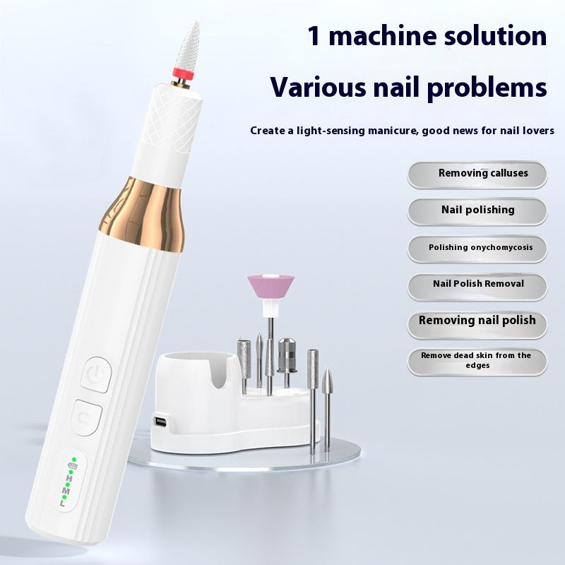 Electric USB Portable Nail Polishing and Manicure Device with Ceramic Head - electric usb portable nail piercing device