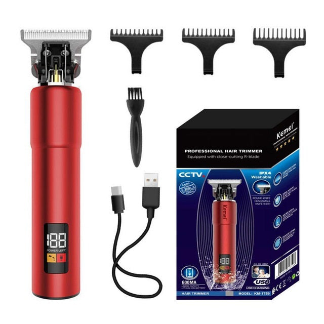 Rechargeable Electric Hair Clipper with Removable Cutter Head for Easy Cleaning - Trim Your and Charge Life Clip It!