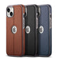 Electroplated Car Line Leather Cell Phone Case - Electroplated Phone Case for iPhone 14 Models