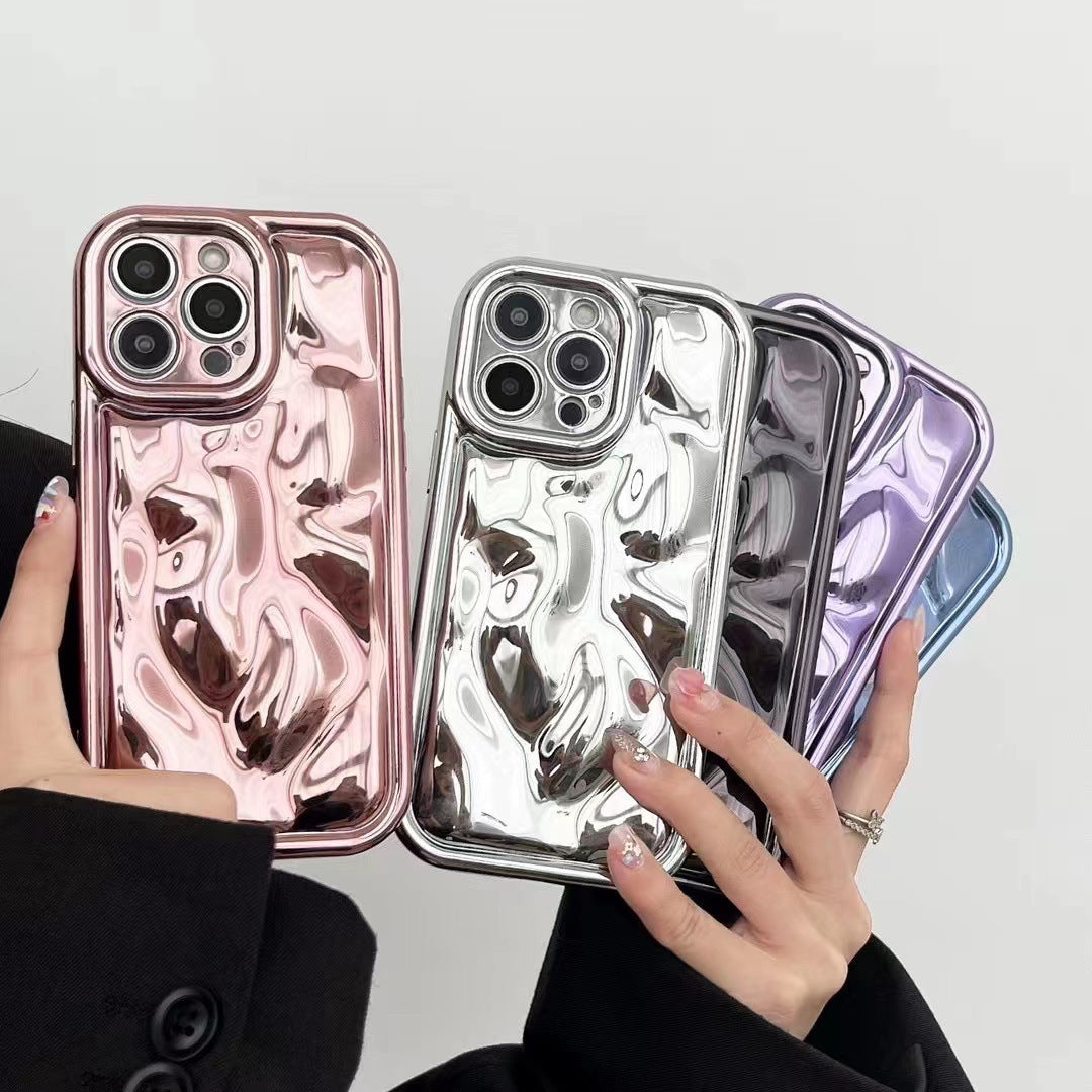 Electroplated Meteorite Pattern Phone Case Compatible with iPhone Models - for Cosmic Clumsiness electroplated