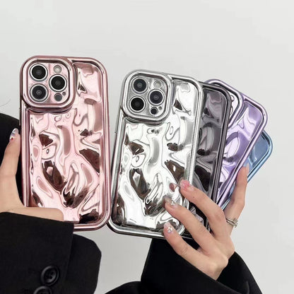 Electroplated Meteorite Pattern Phone Case Compatible with iPhone Models - for Cosmic Clumsiness electroplated
