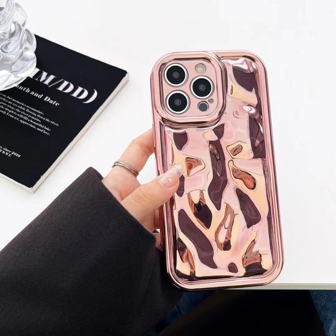 Electroplated Meteorite Pattern Phone Case Compatible with iPhone Models - for Cosmic Clumsiness electroplated