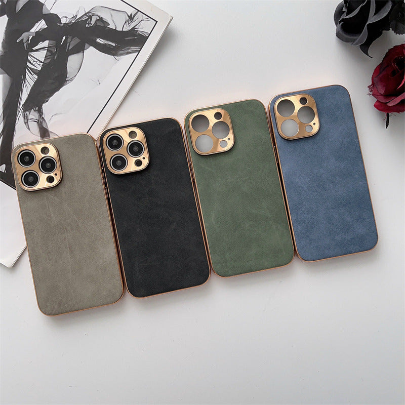 Electroplated Sheepskin Phone Case with Fall Protection for iPhone Xr - electroplated sheepskin phone case fall
