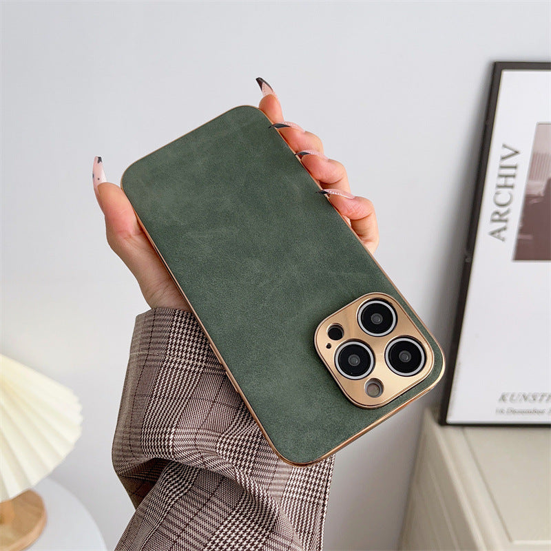 Electroplated Sheepskin Phone Case with Fall Protection for iPhone Xr - electroplated sheepskin phone case fall