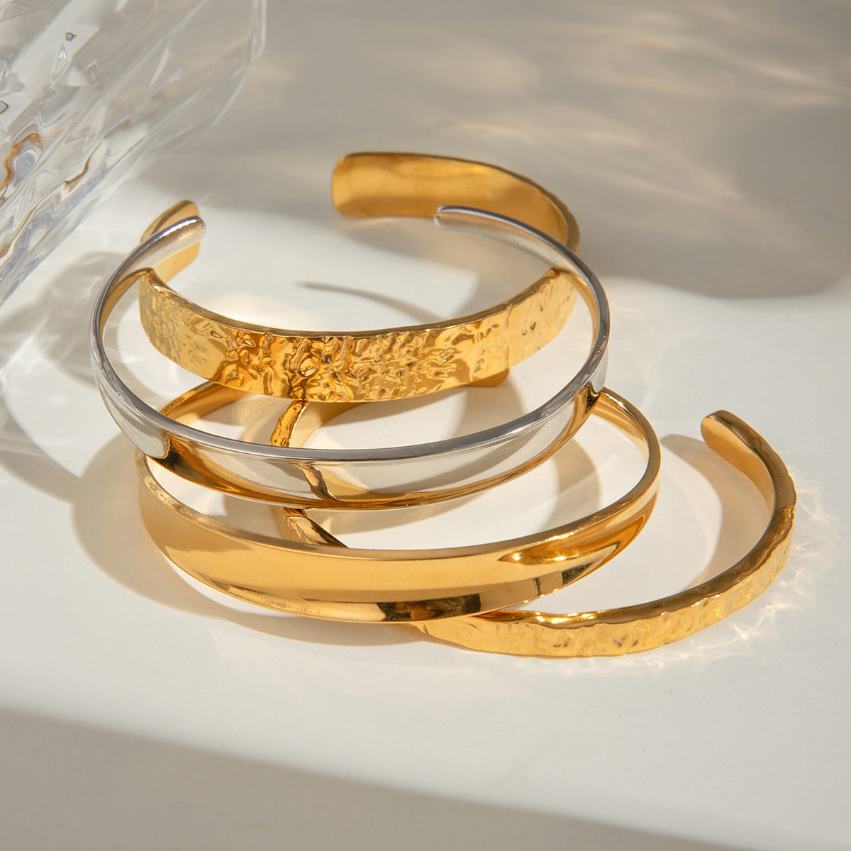 Electroplated Stainless Steel Bracelet in 18k Gold Finish - Teleplus gold stainless steel bracelet