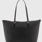 Black Shopper Tote Bag for Women