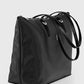 Black Shopper Tote Bag for Women