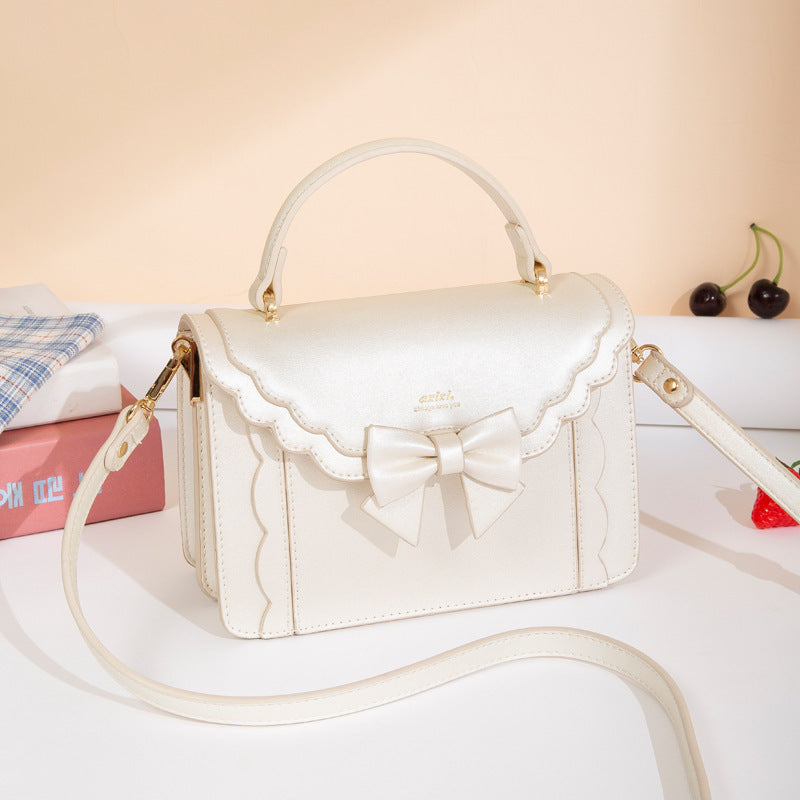 Elegant Bow Style Small Square Crossbody Bag in Multiple Colors - Teleplus bow style small square bag
