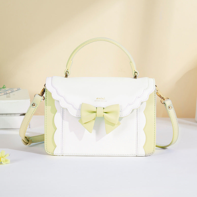Elegant Bow Style Small Square Crossbody Bag in Multiple Colors - Teleplus bow style small square bag