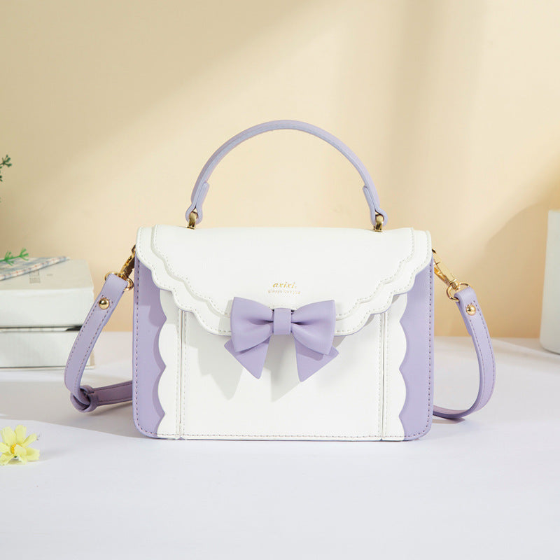 Elegant Bow Style Small Square Crossbody Bag in Multiple Colors - Teleplus bow style small square bag