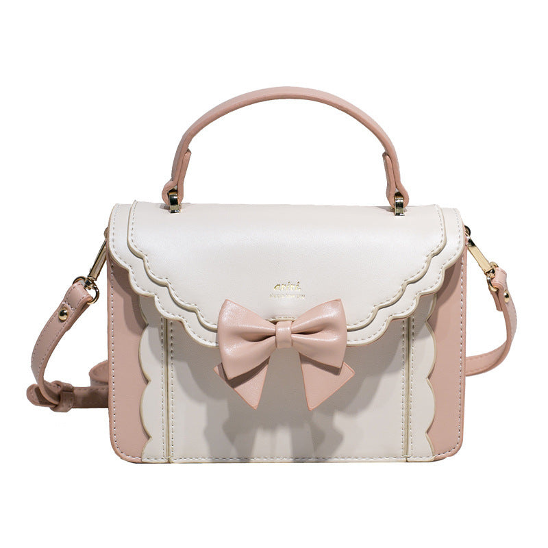 Elegant Bow Style Small Square Crossbody Bag in Multiple Colors - Teleplus bow style small square bag