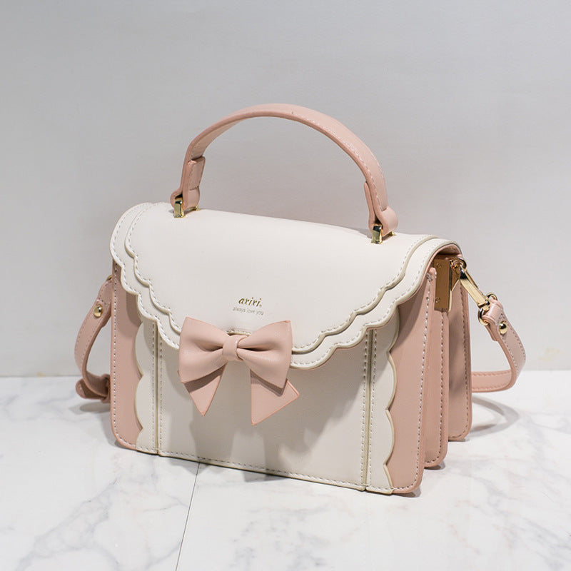 Elegant Bow Style Small Square Crossbody Bag in Multiple Colors - Teleplus bow style small square bag