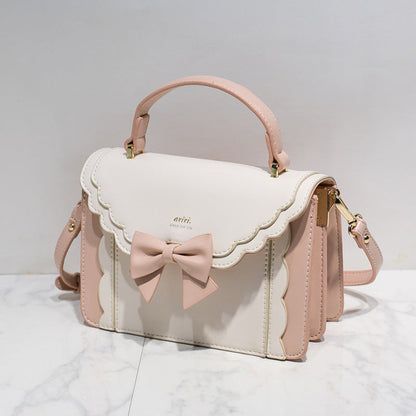 Elegant Bow Style Small Square Crossbody Bag in Multiple Colors - Teleplus bow style small square bag
