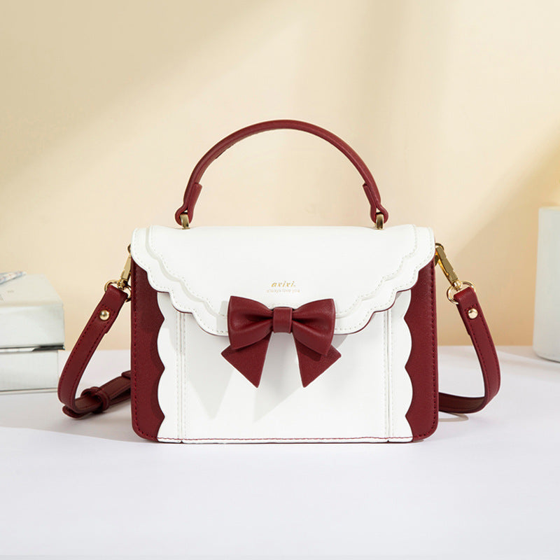 Elegant Bow Style Small Square Crossbody Bag in Multiple Colors - Teleplus bow style small square bag