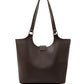 Brown Faux Leather Snap Closure Crossbody Hand Bag Single Compartment Shoulder Arm and Handbag
