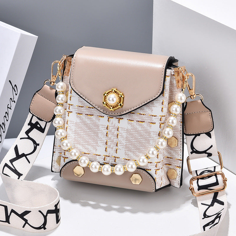 Elegant Crossbody Bag with Pearl Pendant Perfect as a Cute Princess Wallet or Classic - for cute princess wallet