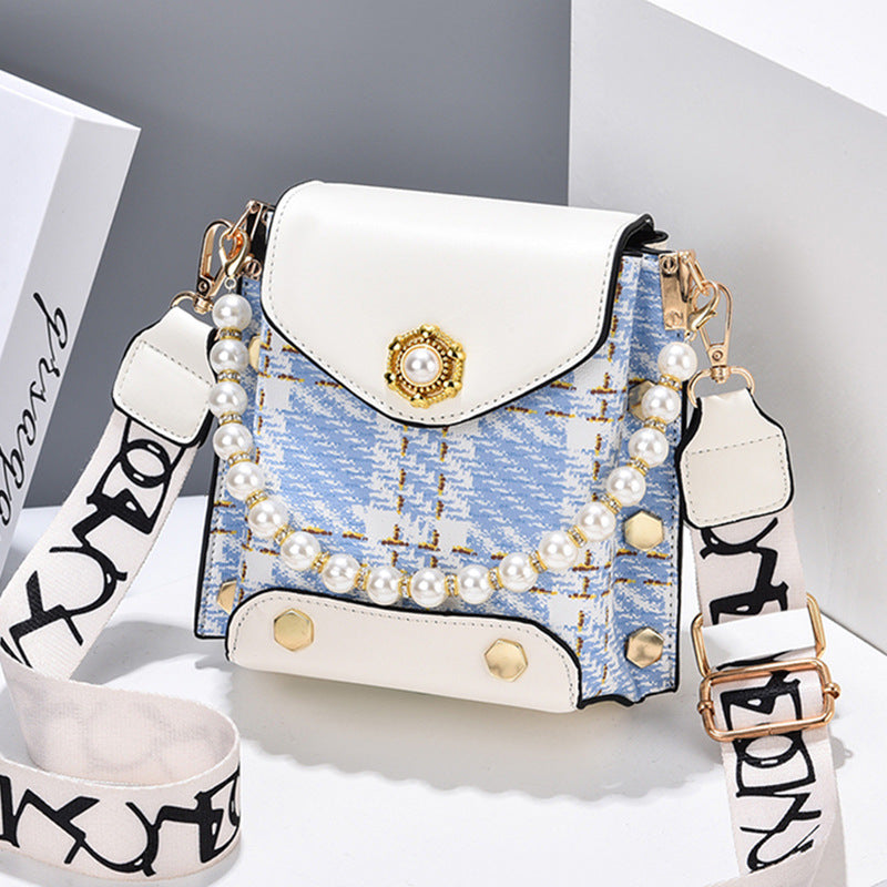 Elegant Crossbody Bag with Pearl Pendant Perfect as a Cute Princess Wallet or Classic - for cute princess wallet